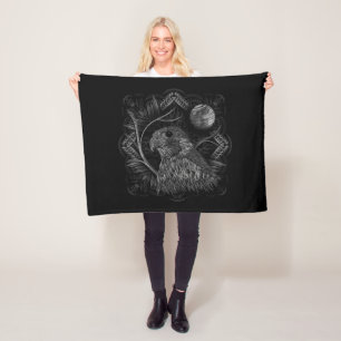Falcon Full Moon Fleece Blanket