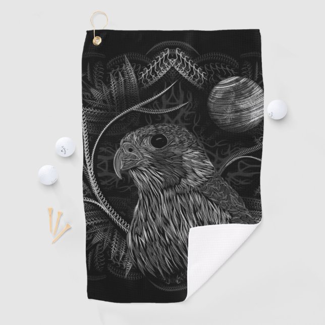 Falcon Full Moon Golf Towel (InSitu)