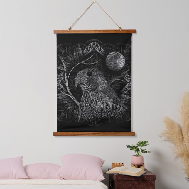 Falcon Full Moon Hanging Tapestry (Bedroom)