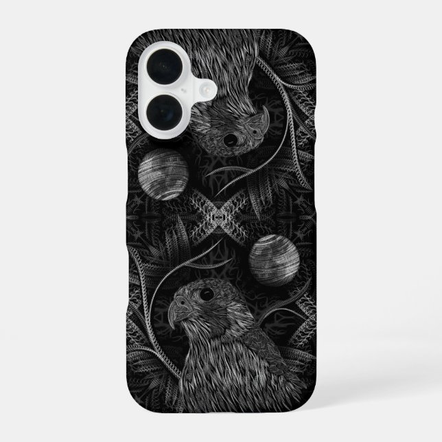 Falcon Full Moon iPhone 16 Case (Back)
