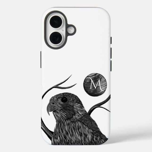 Falcon Full Moon Monogram Case-Mate iPhone Case (Back)