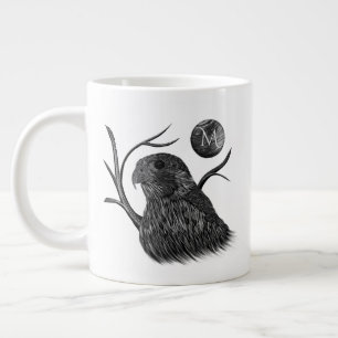 Falcon Full Moon Monogram Large Coffee Mug