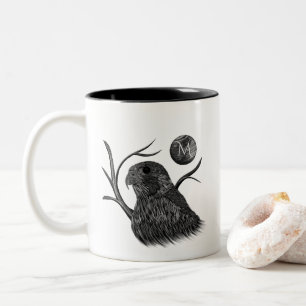 Falcon Full Moon Monogram Two-Tone Coffee Mug