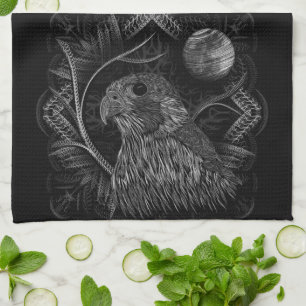 Falcon Full Moon Tea Towel