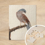 Falcon Hen Kestrel | William Lewin Jigsaw Puzzle<br><div class="desc">Falcon; Hen Kestrel (before 1790) | William Lewin’s Falcon; Hen Kestrel is a striking and detailed painting featuring a hen kestrel perched gracefully on a branch against a minimalist neutral background. The artwork captures the bird’s sleek form, sharp beak, and intricate plumage with exceptional precision. The simplicity of the composition...</div>