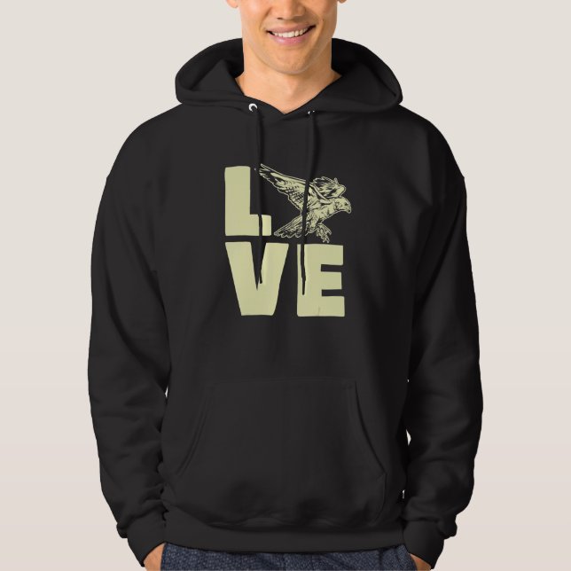 Falcon Lover Falconry Hoodie (Front)