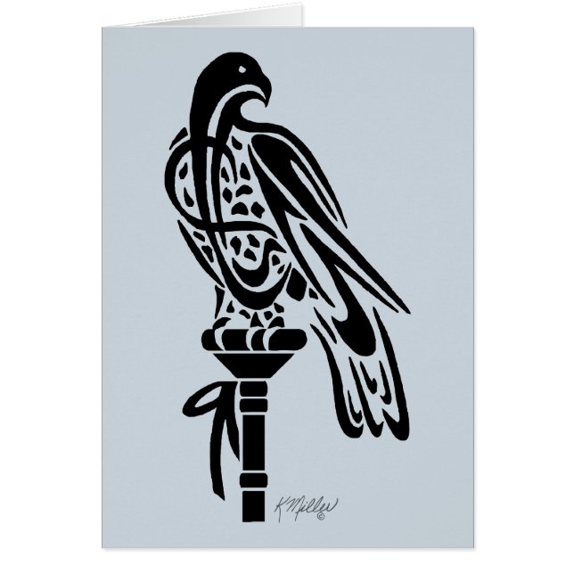 Falcon on Block Perch (Front)