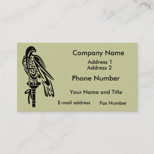 Falcon on Block Perch Business Card