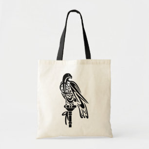Falcon on Block Perch Tote Bag