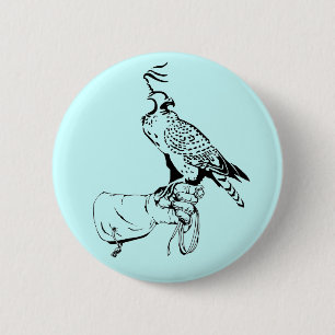 Falcon on Glove Button