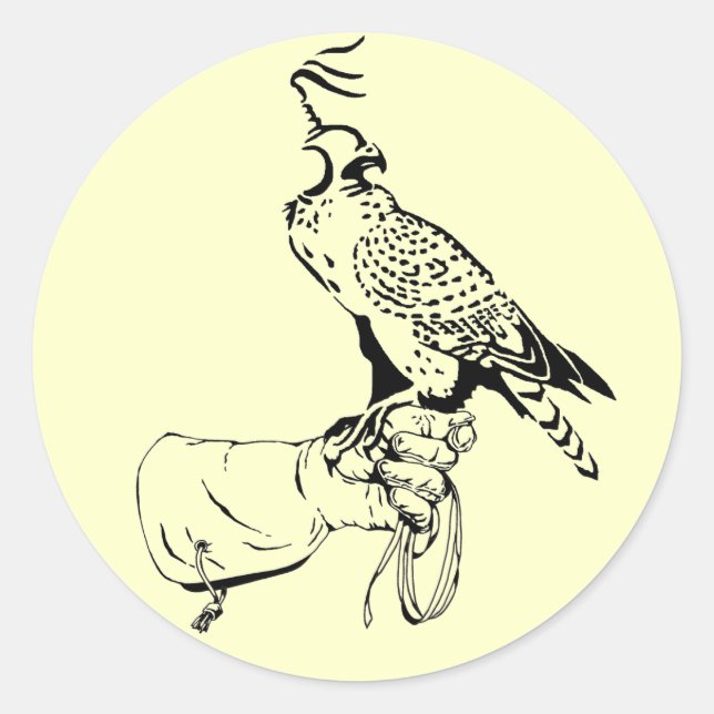 Falcon on Glove Sticker (Front)