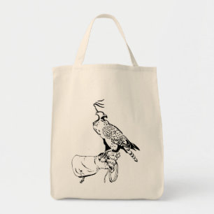 Falcon on Glove Tote Bag