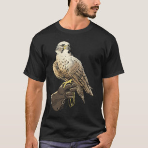 Falcon Perch On Trainer Gloves  Falconry Falconer  T-Shirt