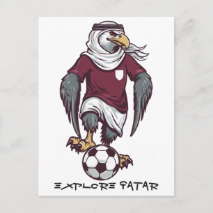 Falcon Striker with Traditional Headscarf Holiday Postcard