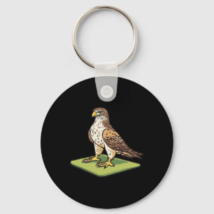 Falcon Using A Yoga Mat Key Ring