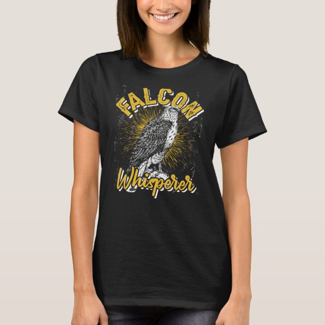Falcon Whisperer Falconry Trainer T-Shirt (Front)