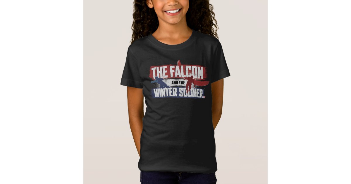 Falcon & Winter Soldier Red and Blue Graphic T-Shirt ...