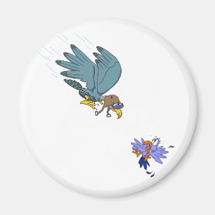 Falcon with goggles magnet