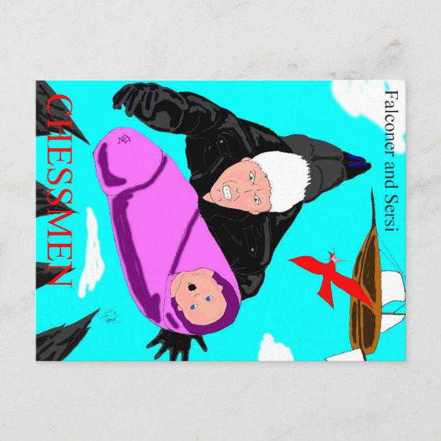 Falconer and Sersi Postcard (Front)