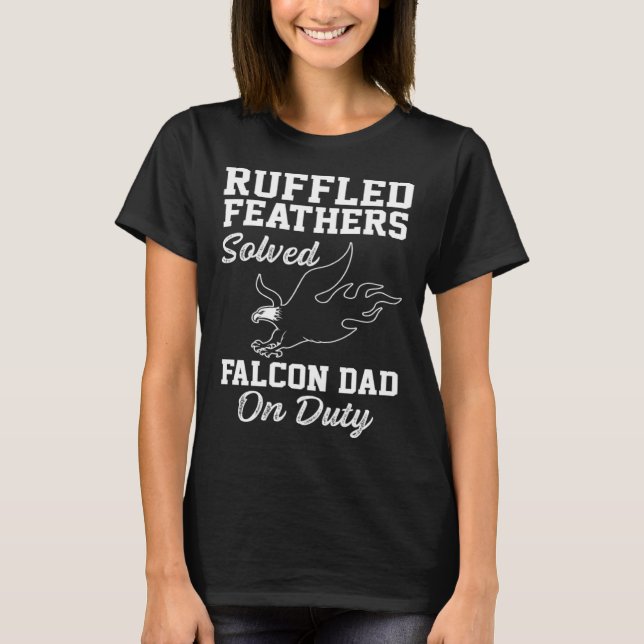 Falconer Dad Falconry Ruffled Feathers T-Shirt (Front)