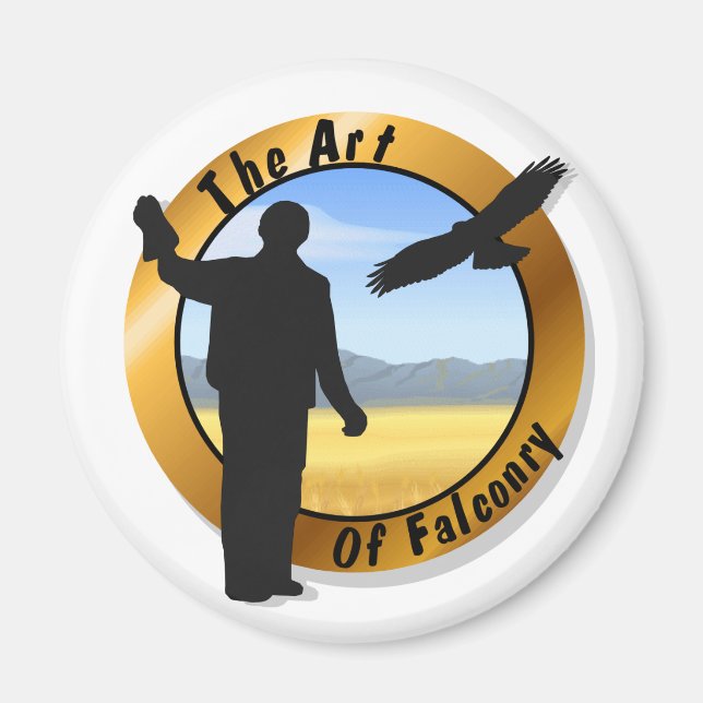 Falconer Medallion Round Magnet (Front)