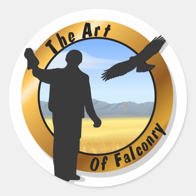 Falconer Medallion Round Stickers (Front)