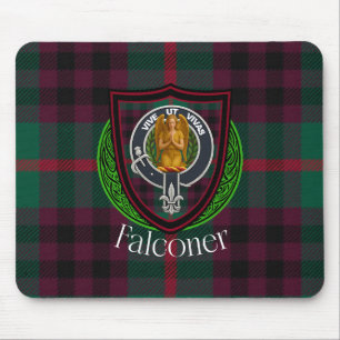 Falconer Scottish Clan Tartan & Crest Mouse Mat