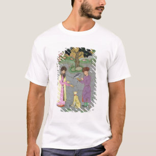 Falconer with companion and pet cheetah, from the T-Shirt