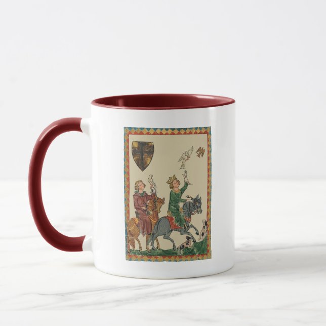 Falconry, 14th Century Codex Manesse Mug (Left)