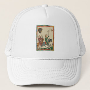 Falconry, 14th Century Codex Manesse Trucker Hat