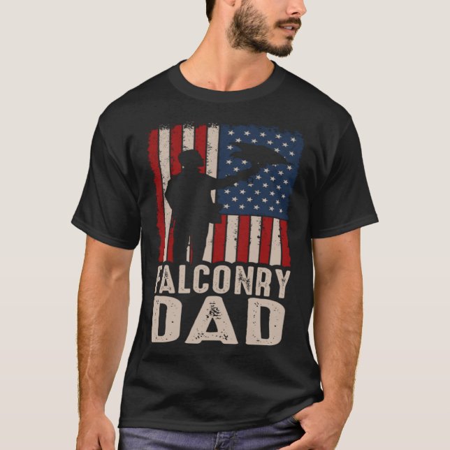 Falconry Dad Falconer Hawker Falcon  Hawking Exper T-Shirt (Front)