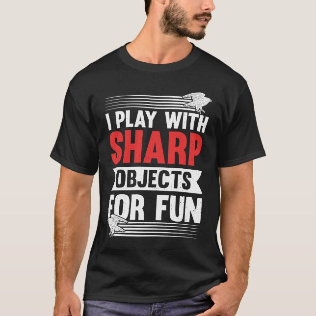 Falconry Sharp Objects Falconer Bird ornithology a T-Shirt (Front)