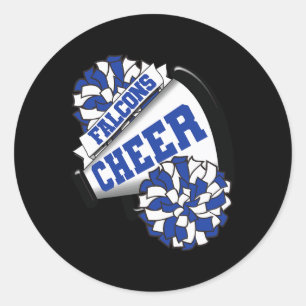 Falcons Cheer Ck To School Cheerleading Spirit B Classic Round Sticker