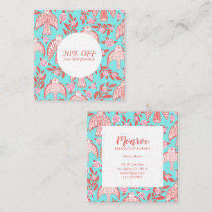 Falcons & Roses Chic Elegant Illustrated Discount Card