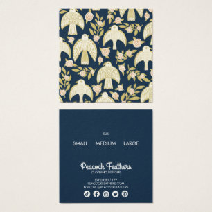 Falcons & Roses Cute Clothing Size Price Hang Tag 