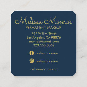 Falcons & Roses Elegant Boho Navy Square Square Business Card