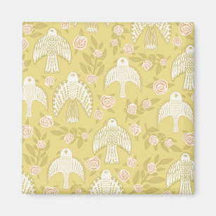 Falcons  & Roses  Pattern Magnet