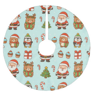Falda para Árbol Navidad Divertida Brushed Polyester Tree Skirt