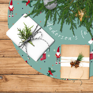 Falda Para El Árbol De Navidad Santa Claus Brushed Polyester Tree Skirt