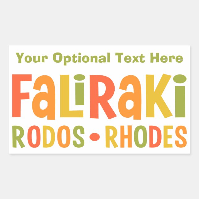 Faliraki Rhodes custom stickers (Front)