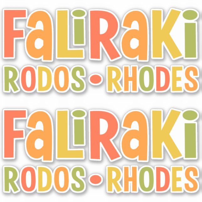 Faliraki Rhodes stickers (Front)