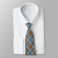 Falkirk District Tartan Light Blue and Tan Plaid