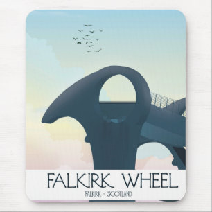Falkirk Wheel,Scotland travel poster Mouse Mat