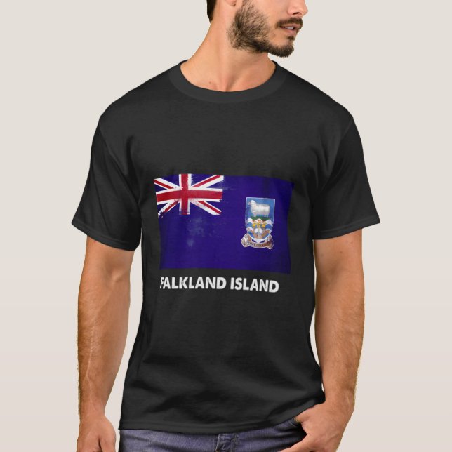 Falkland Island Flag Falkland Islander T-Shirt (Front)