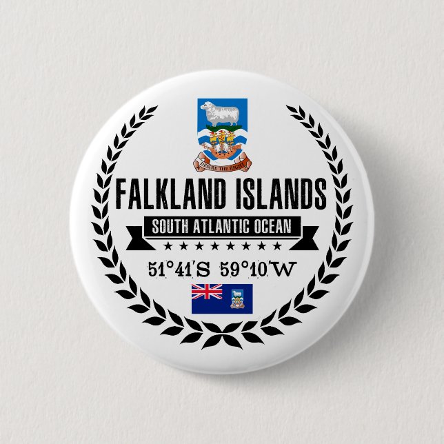 Falkland Islands 6 Cm Round Badge (Front)