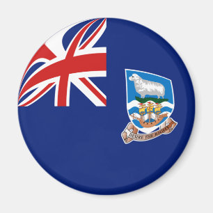 Falkland Islands Fisheye Flag Magnet