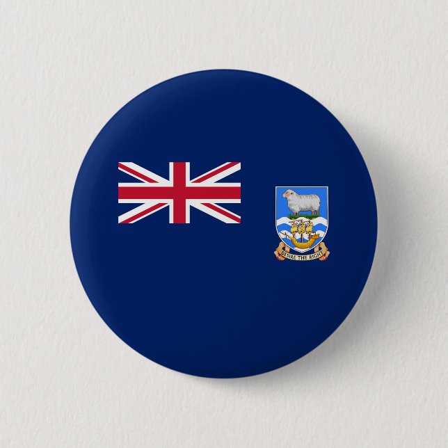 Falkland Islands Flag 6 Cm Round Badge (Front)