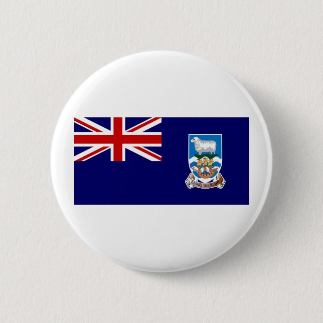Falkland Islands Flag 6 Cm Round Badge (Front)