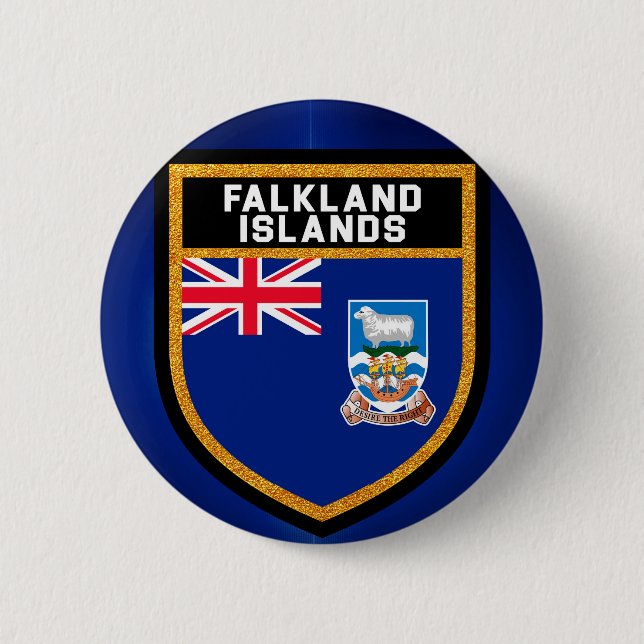 Falkland Islands Flag 6 Cm Round Badge (Front)