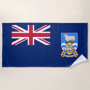 Falkland Islands Flag Beach Towel